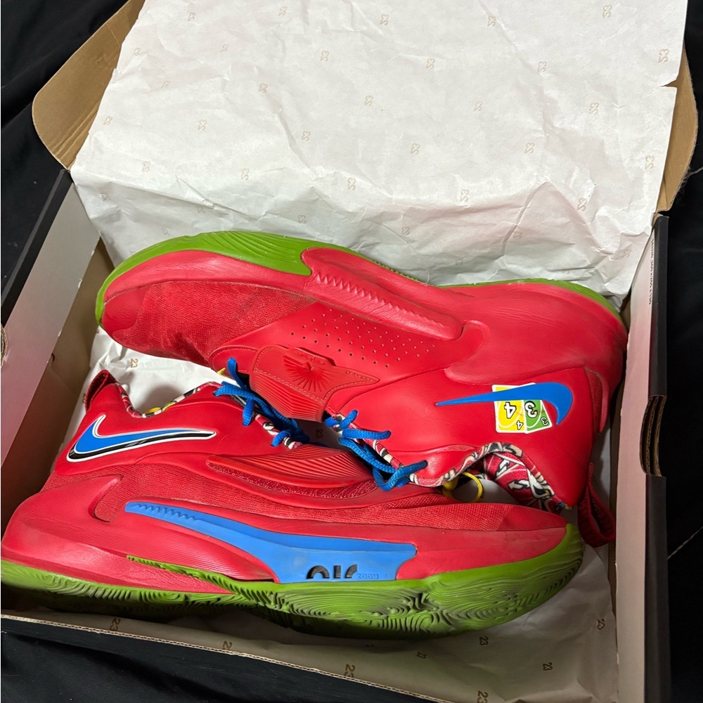 Nike Men's Red and Blue Athletic Shoes